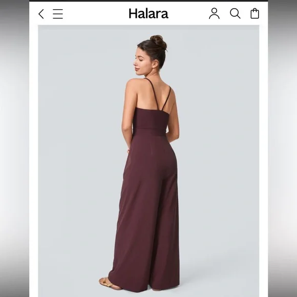 Halara Breezeful Backless Jumpsuit in Amaranth - Picture 8 of 8